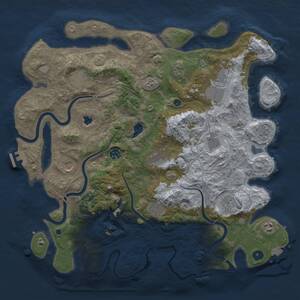 Thumbnail Rust Map: Procedural Map, Size: 4300, Seed: 1338619669, 17 Monuments