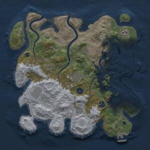 Thumbnail Rust Map: Procedural Map, Size: 3500, Seed: 1816105928, 14 Monuments