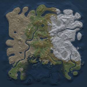 Thumbnail Rust Map: Procedural Map, Size: 4500, Seed: 965665313, 15 Monuments