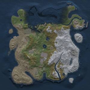 Thumbnail Rust Map: Procedural Map, Size: 3500, Seed: 20066522, 13 Monuments