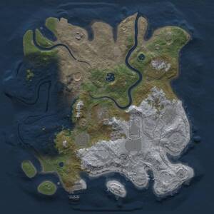 Thumbnail Rust Map: Procedural Map, Size: 3500, Seed: 239079226, 15 Monuments
