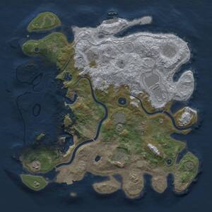 Thumbnail Rust Map: Procedural Map, Size: 4000, Seed: 1968527307, 15 Monuments