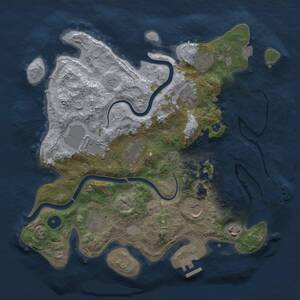 Thumbnail Rust Map: Procedural Map, Size: 3500, Seed: 1516385056, 14 Monuments