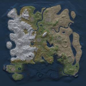 Thumbnail Rust Map: Procedural Map, Size: 4250, Seed: 640946152, 17 Monuments