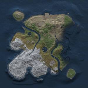 Thumbnail Rust Map: Procedural Map, Size: 2500, Seed: 643824191, 7 Monuments