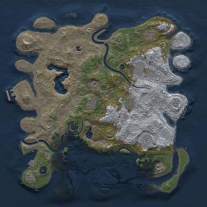 Thumbnail Rust Map: Procedural Map, Size: 4000, Seed: 1188832420, 15 Monuments