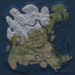 Thumbnail Rust Map: Procedural Map, Size: 3750, Seed: 799166, 15 Monuments