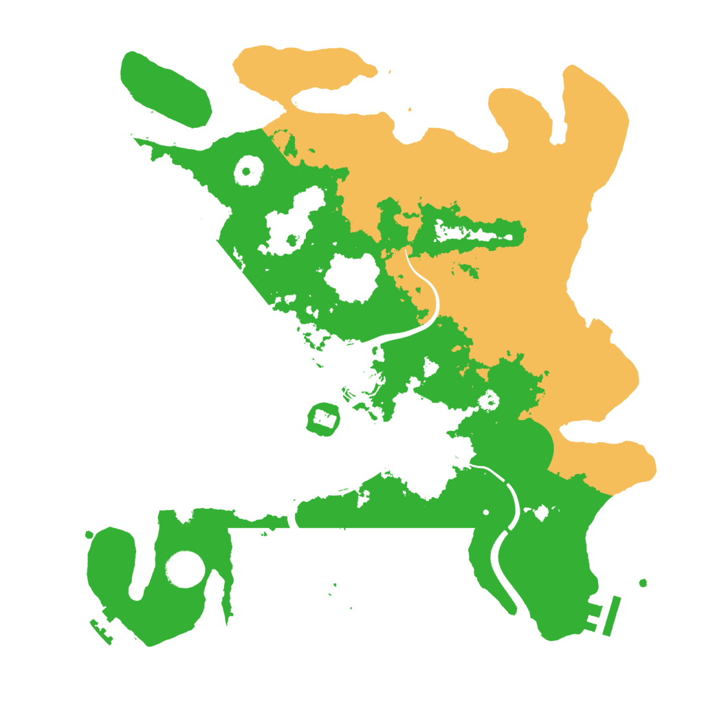 Biome Rust Map: Procedural Map, Size: 3500, Seed: 414611188