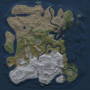 Thumbnail Rust Map: Procedural Map, Size: 4000, Seed: 805830404, 15 Monuments