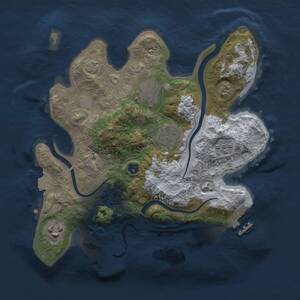 Thumbnail Rust Map: Procedural Map, Size: 2750, Seed: 2884, 8 Monuments