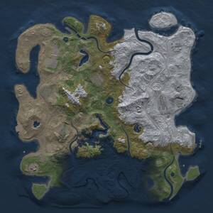 Thumbnail Rust Map: Procedural Map, Size: 4250, Seed: 11979437, 15 Monuments