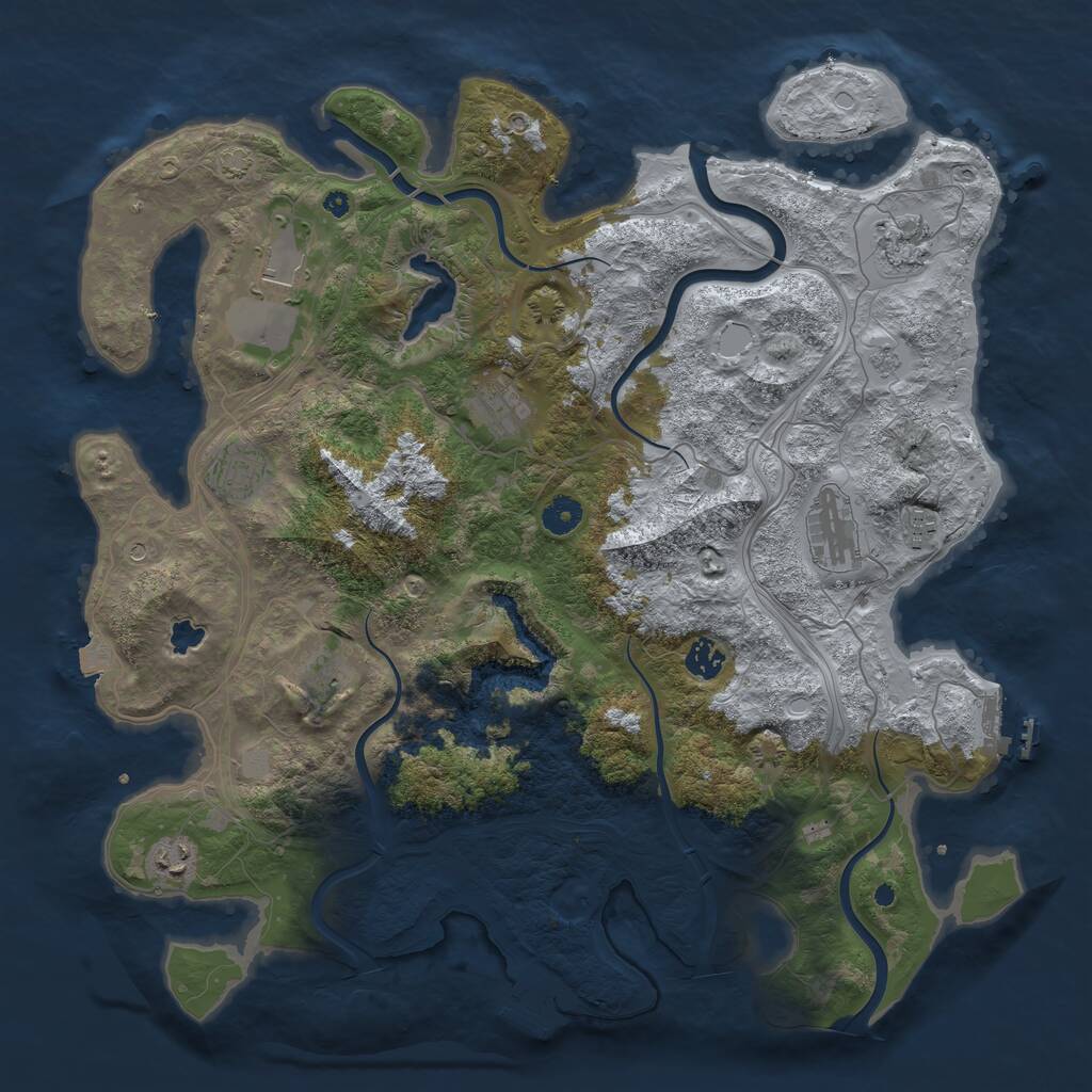 Rust Map: Procedural Map, Size: 4250, Seed: 11979437, 15 Monuments