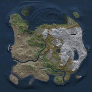 Thumbnail Rust Map: Procedural Map, Size: 3500, Seed: 124348584, 15 Monuments