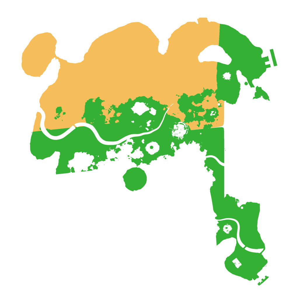 Biome Rust Map: Procedural Map, Size: 3500, Seed: 139605740