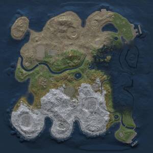 Thumbnail Rust Map: Procedural Map, Size: 3500, Seed: 139605740, 14 Monuments