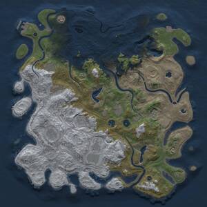 Thumbnail Rust Map: Procedural Map, Size: 4500, Seed: 940760225, 16 Monuments