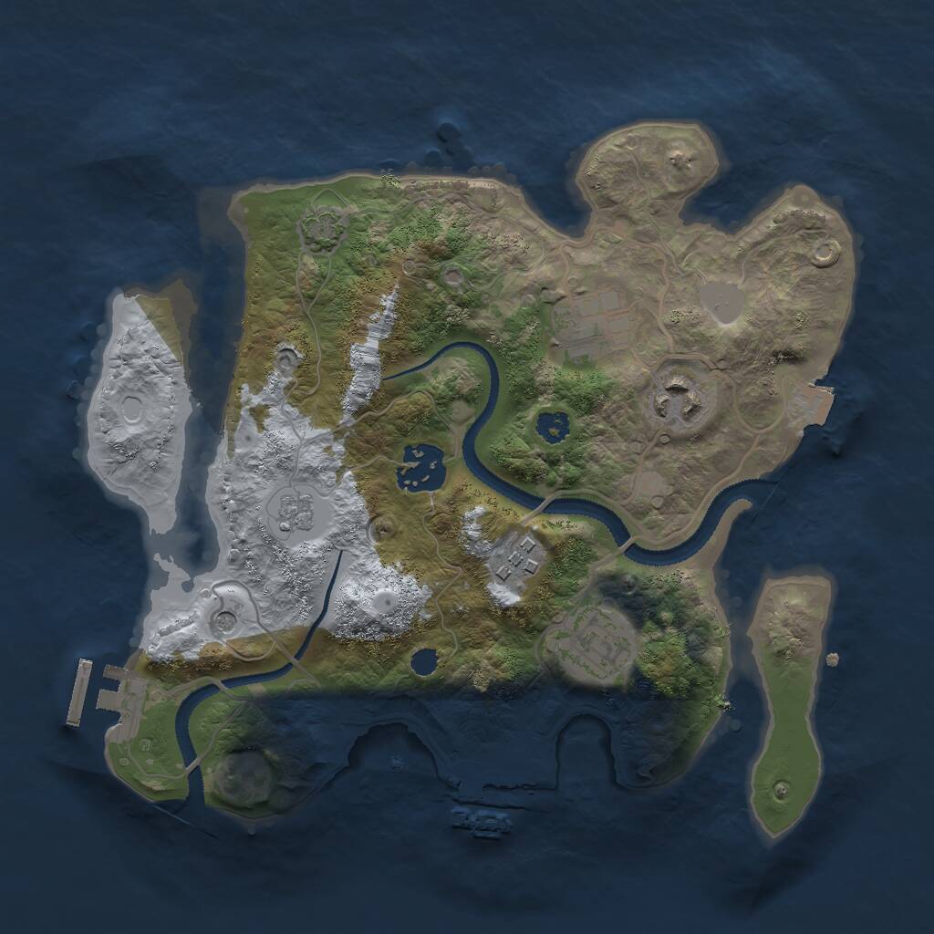 Rust Map: Procedural Map, Size: 2800, Seed: 1448268470, 11 Monuments
