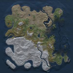 Thumbnail Rust Map: Procedural Map, Size: 4500, Seed: 2095243099, 17 Monuments