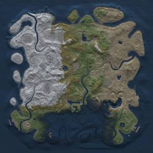 Thumbnail Rust Map: Procedural Map, Size: 4500, Seed: 285, 17 Monuments