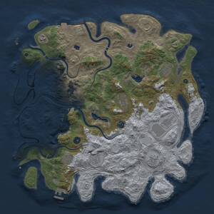 Thumbnail Rust Map: Procedural Map, Size: 4500, Seed: 715280230, 17 Monuments