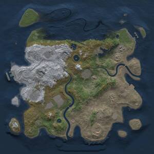Thumbnail Rust Map: Procedural Map, Size: 3750, Seed: 1582932435, 16 Monuments