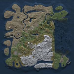 Thumbnail Rust Map: Procedural Map, Size: 4500, Seed: 199921632, 17 Monuments