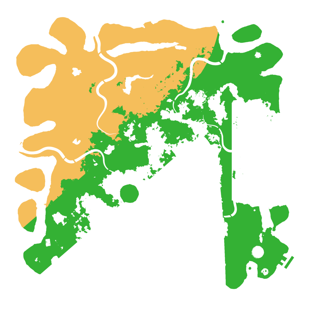 Biome Rust Map: Procedural Map, Size: 4500, Seed: 199921632