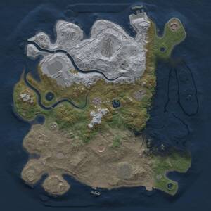 Thumbnail Rust Map: Procedural Map, Size: 3750, Seed: 742796322, 15 Monuments