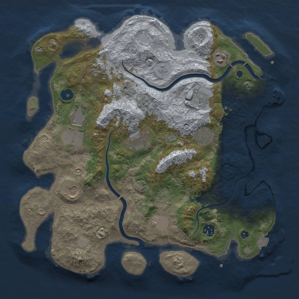 Rust Map: Procedural Map, Size: 3750, Seed: 82, 15 Monuments