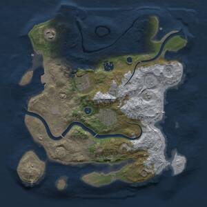 Thumbnail Rust Map: Procedural Map, Size: 3000, Seed: 6726, 10 Monuments