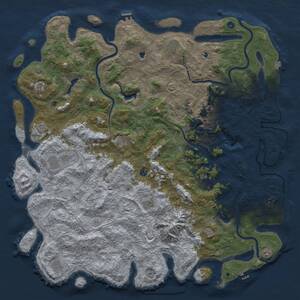 Thumbnail Rust Map: Procedural Map, Size: 6000, Seed: 1128746713, 17 Monuments
