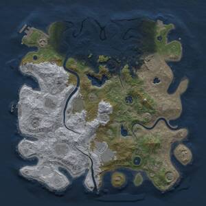 Thumbnail Rust Map: Procedural Map, Size: 4000, Seed: 271368063, 15 Monuments