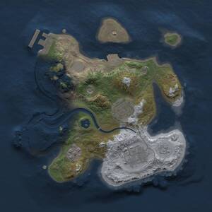 Thumbnail Rust Map: Procedural Map, Size: 2250, Seed: 581860610, 8 Monuments
