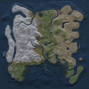 Thumbnail Rust Map: Procedural Map, Size: 4250, Seed: 1715331411, 15 Monuments