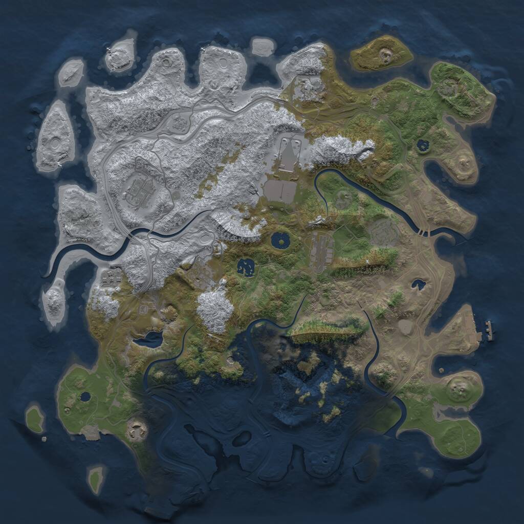 Rust Map: Procedural Map, Size: 4250, Seed: 935826228, 15 Monuments