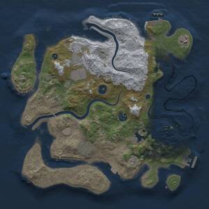 Thumbnail Rust Map: Procedural Map, Size: 3500, Seed: 497806368, 13 Monuments