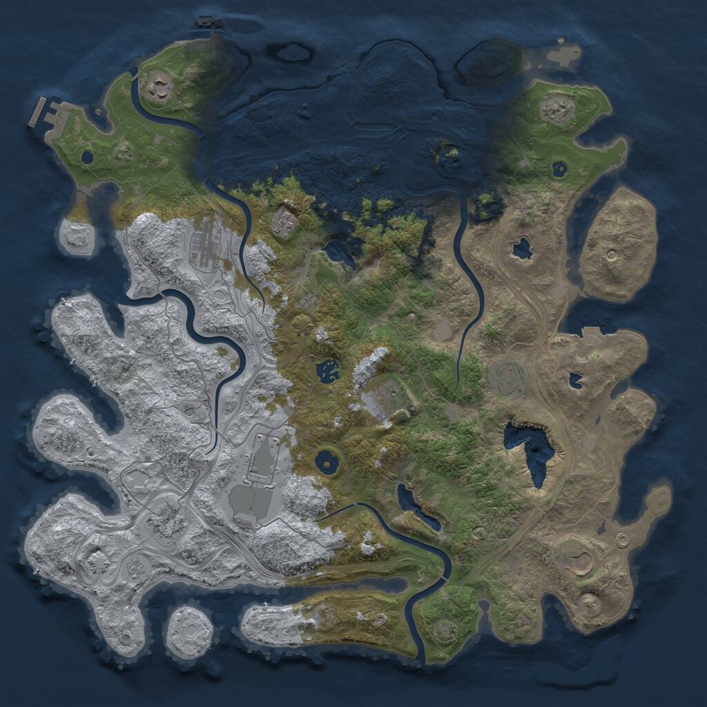 Rust Map: Procedural Map, Size: 4500, Seed: 6817405, 15 Monuments