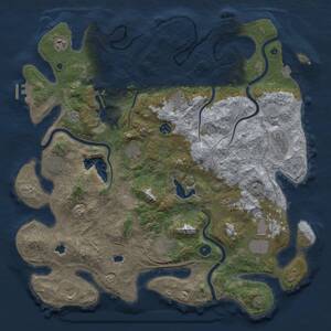 Thumbnail Rust Map: Procedural Map, Size: 4500, Seed: 1239972119, 17 Monuments