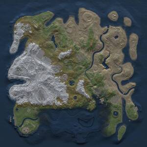 Thumbnail Rust Map: Procedural Map, Size: 4300, Seed: 1210327844, 17 Monuments