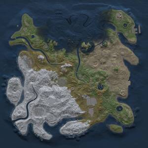 Thumbnail Rust Map: Procedural Map, Size: 3800, Seed: 522884717, 15 Monuments