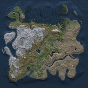 Thumbnail Rust Map: Procedural Map, Size: 4000, Seed: 646249949, 17 Monuments