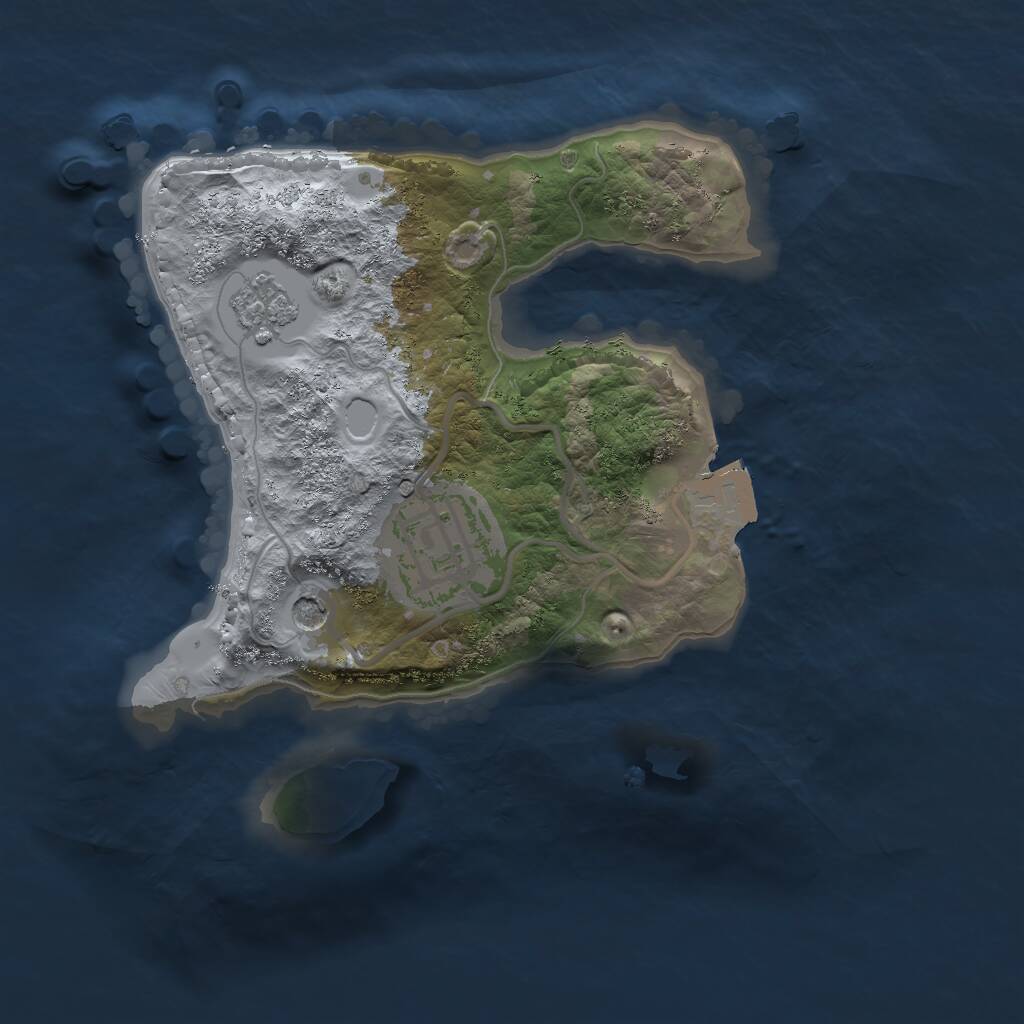 Rust Map: Procedural Map, Size: 1900, Seed: 1140685070, 4 Monuments