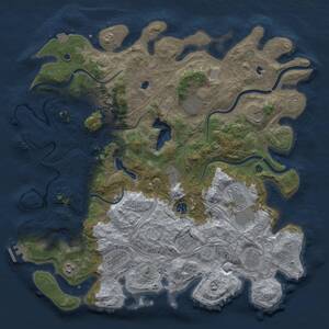 Thumbnail Rust Map: Procedural Map, Size: 4500, Seed: 1681139945, 16 Monuments