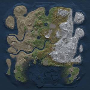 Thumbnail Rust Map: Procedural Map, Size: 3800, Seed: 2027577443, 16 Monuments