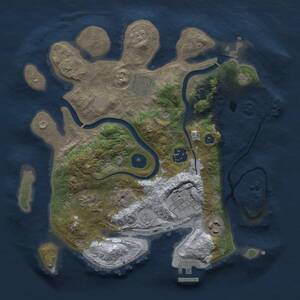 Thumbnail Rust Map: Procedural Map, Size: 3000, Seed: 761299, 12 Monuments