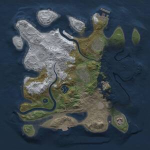 Thumbnail Rust Map: Procedural Map, Size: 3000, Seed: 278761560, 10 Monuments