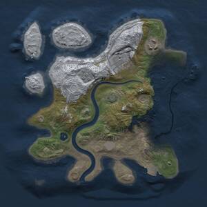 Thumbnail Rust Map: Procedural Map, Size: 2500, Seed: 694478966, 7 Monuments