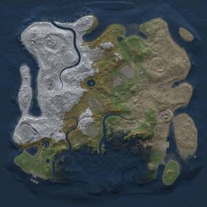Thumbnail Rust Map: Procedural Map, Size: 3900, Seed: 897336735, 16 Monuments