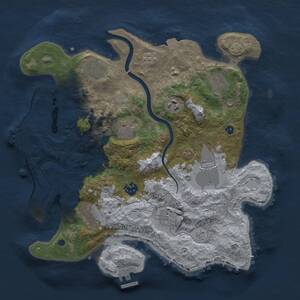 Thumbnail Rust Map: Procedural Map, Size: 3500, Seed: 1716692697, 15 Monuments