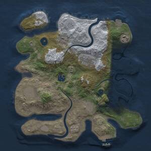 Thumbnail Rust Map: Procedural Map, Size: 3000, Seed: 9465701, 12 Monuments